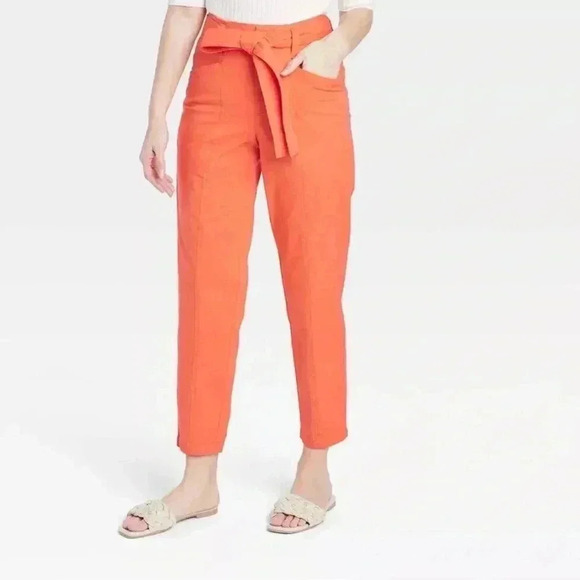 A New Day High-Rise Tapered Ankle Tie
Front Pants, Color Orange - Picture 1 of 15